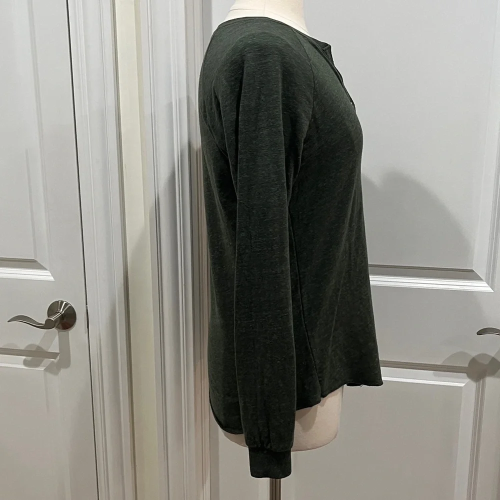 Marine Layer Double Knit Long Sleeve Henley Green Size‎ Large - Picture 4 of 13